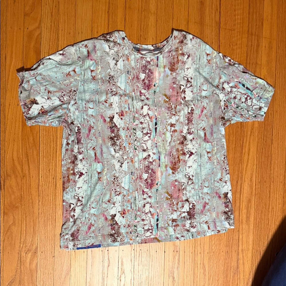 Robert Graham Multicolor Abstract Short Sleeve Tee